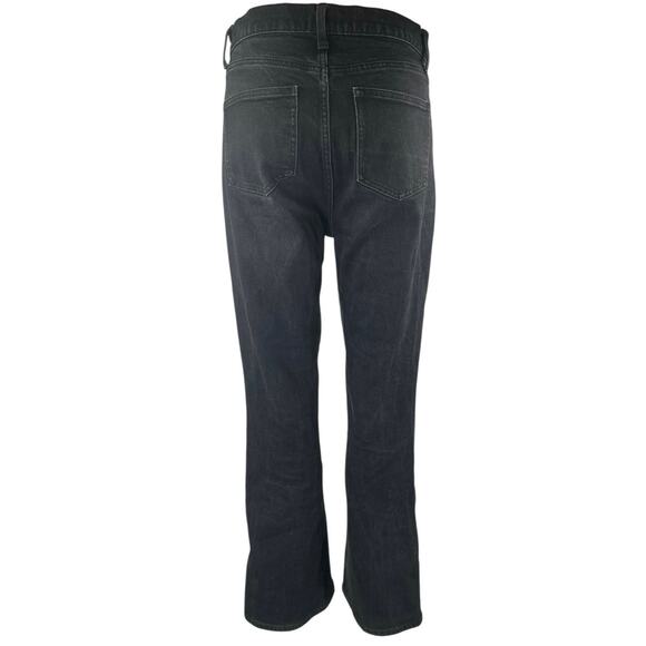 Uniqlo Women's Black High Waisted Flared Bootcut Leg Denim Jeans Pants Size 26 - Picture 3 of 5